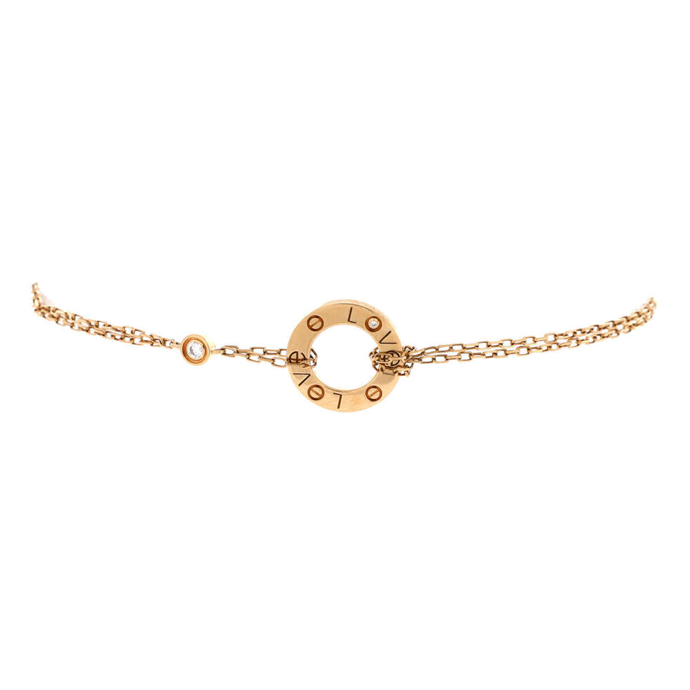 Cartier 2 Diamonds Love Bracelet 18K Yellow Gold with Diamonds
